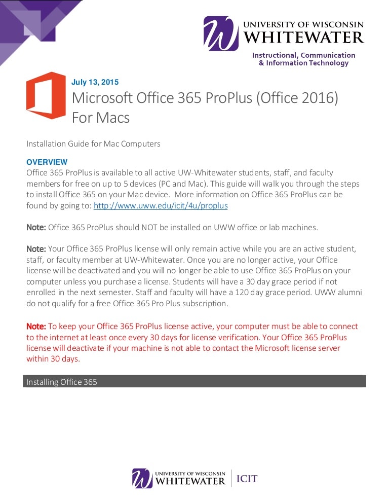 office 365 2016 for mac